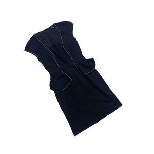 Marchesa Voyage Shine Like Gold Peplum Cap Sleeve Dress Women’s Black Size 2